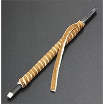 Amazon | 弘梅堂 篆刻刀 印刀 丸型 革巻き 両刃 2mm | 工作用品